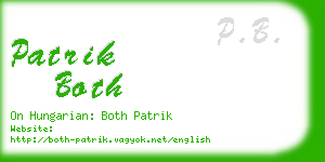 patrik both business card